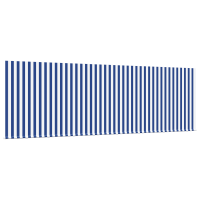 Produktbild för Utfällbar markis Blå och Vit 350 x 200 cm