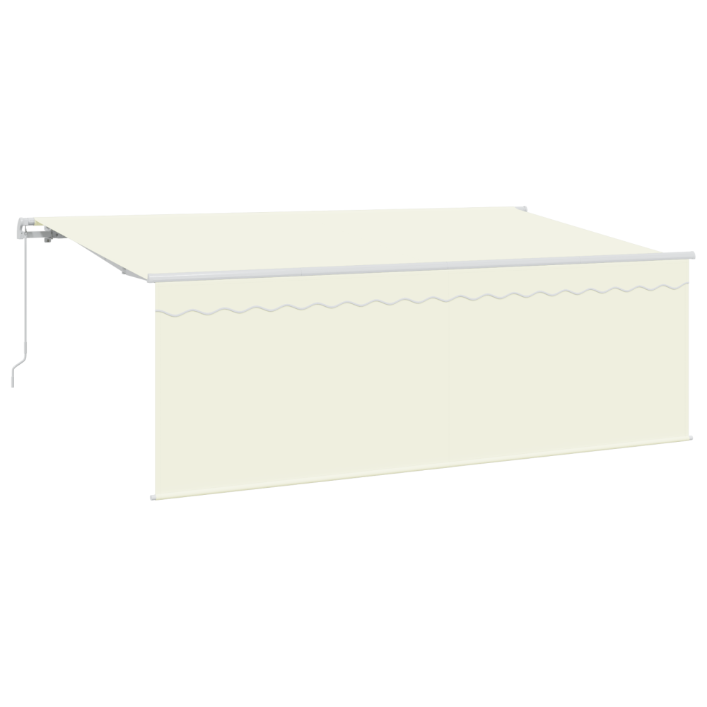 Produktbild för Utfällbar markis Kräm 350 x 200 cm Polyester och aluminium