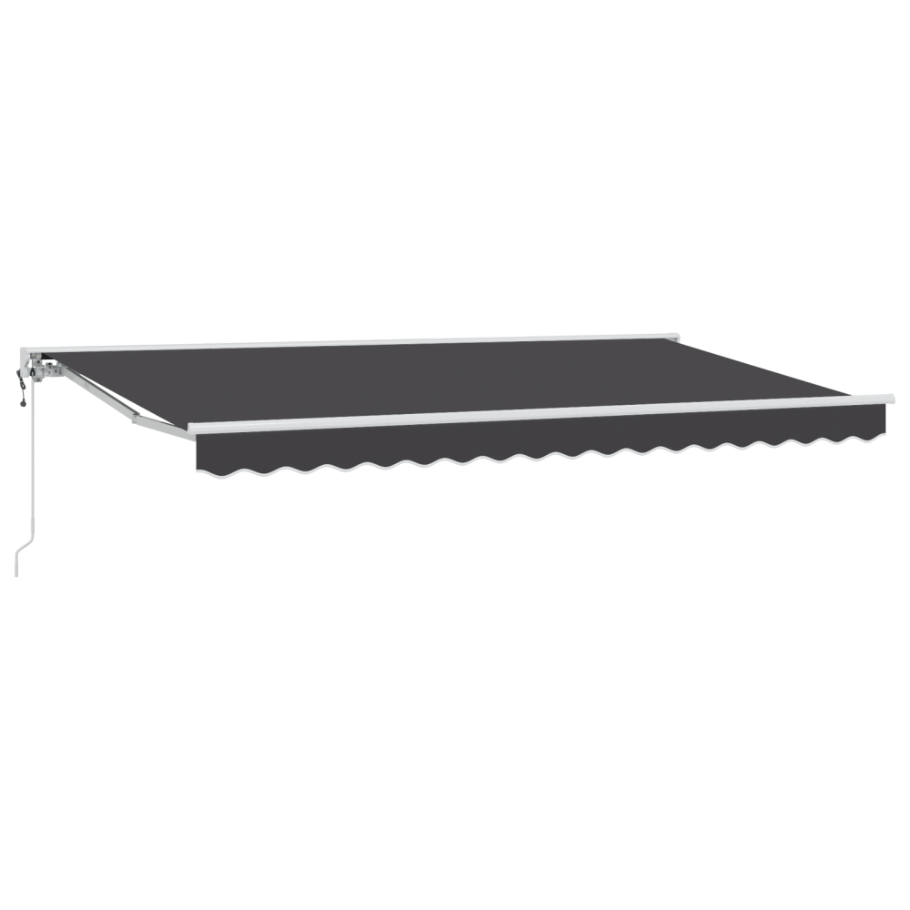 Produktbild för Markisram Antracit 350 x 200 cm Polyester med PU-beläggning