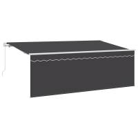Produktbild för Utfällbar markis Antracit 350 x 200 cm Polyester och aluminium