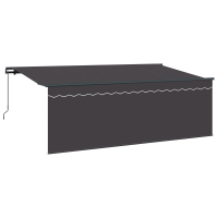 Produktbild för Utfällbar markis Antracit 350 x 200 cm Polyester och aluminium