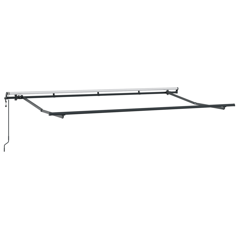 Produktbild för Utfällbar markis Antracit 350 x 200 cm Polyester och aluminium
