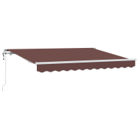 Produktbild för Utfällbar markis Brun 350 x 200 cm tyg