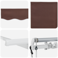Produktbild för Utfällbar markis Brun 350 x 200 cm tyg