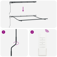 Produktbild för Utfällbar markis Brun 350 x 200 cm tyg