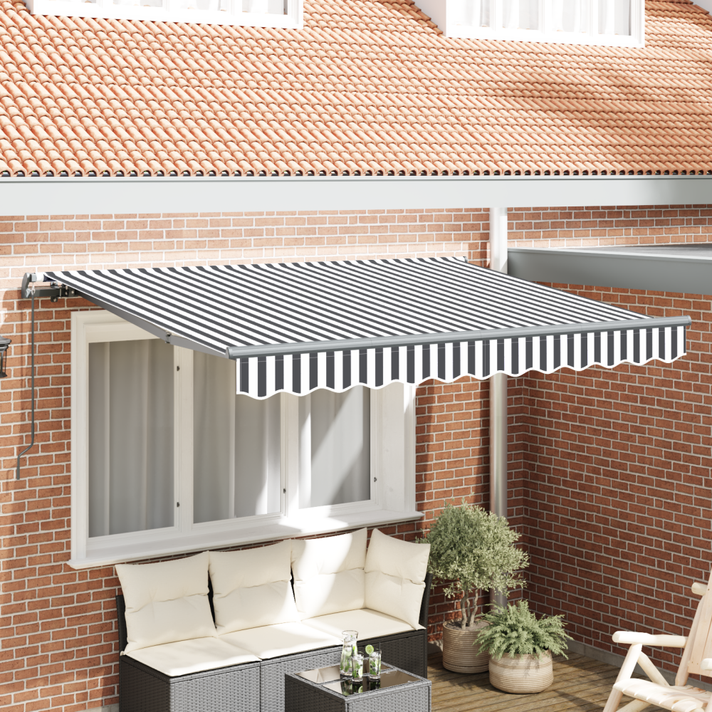 Produktbild för Utfällbar markis Antracit 350 x 200 cm tyg