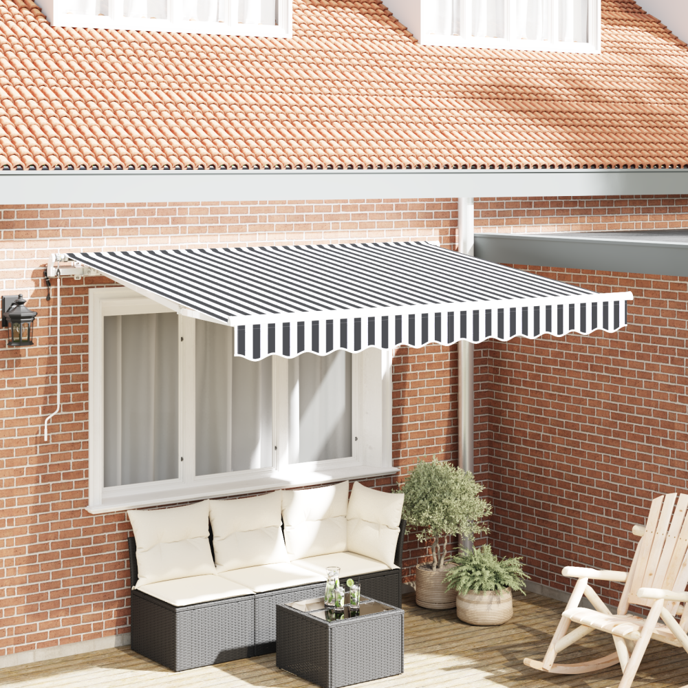 Produktbild för Utfällbar markis Antracit 350 x 200 cm tyg