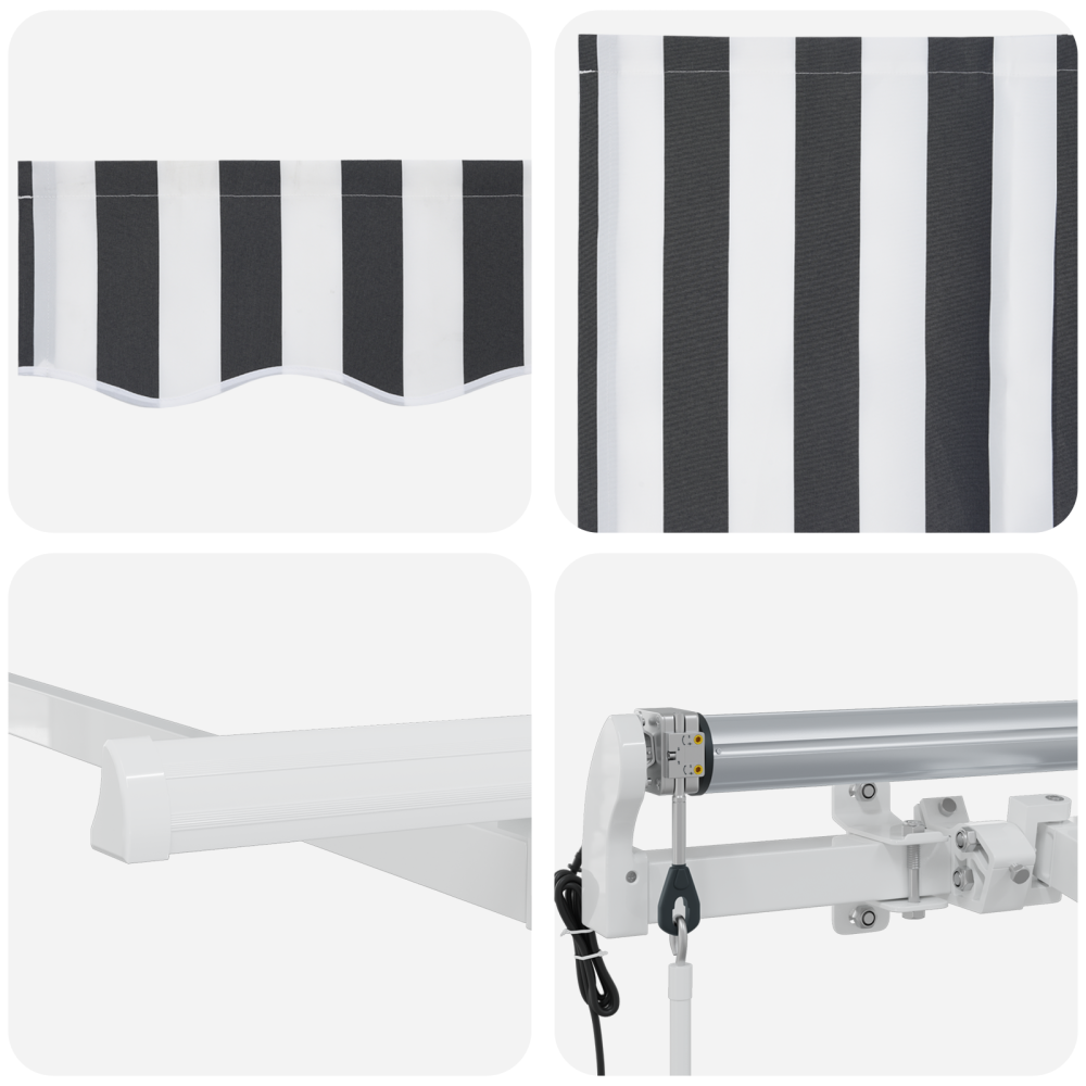 Produktbild för Utfällbar markis Antracit 350 x 200 cm tyg