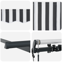 Produktbild för Utfällbar markis Antracit 350 x 200 cm tyg