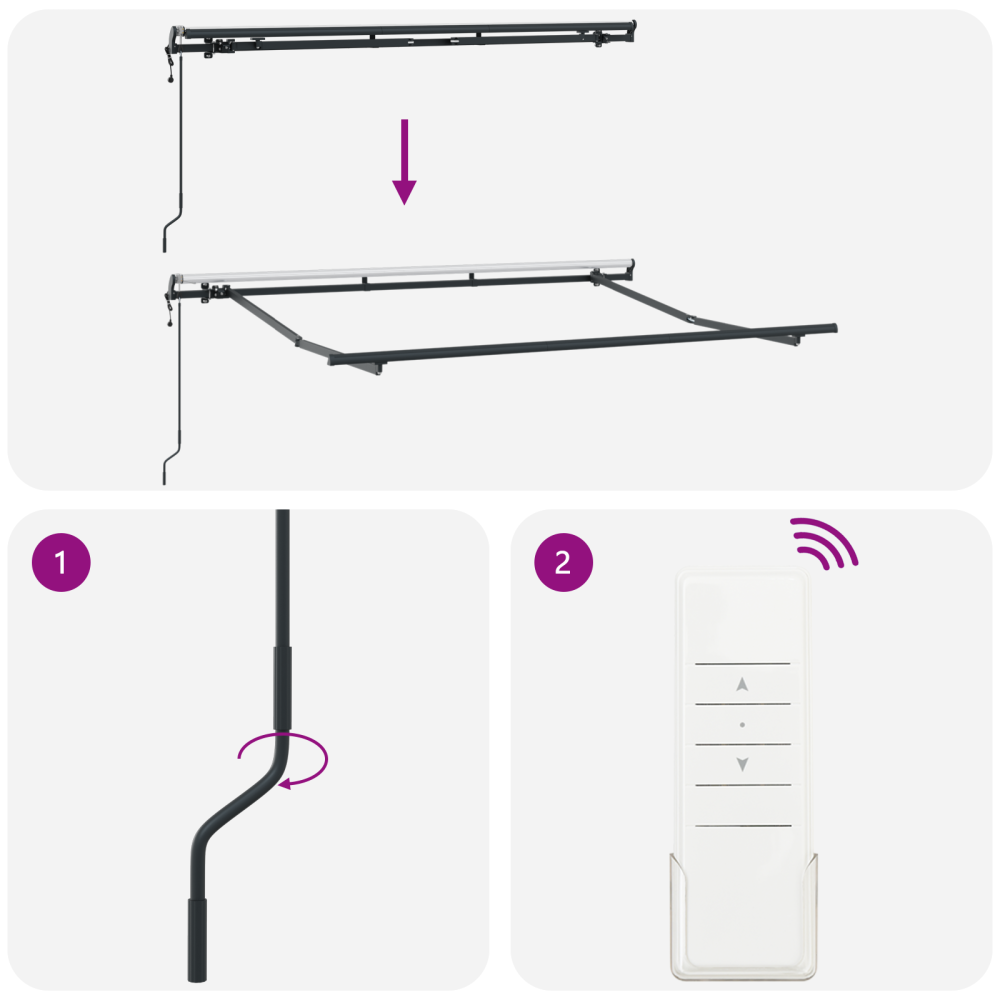 Produktbild för Utfällbar markis Antracit 350 x 200 cm tyg