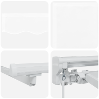 Produktbild för Markisram Vit 350 x 200 cm Polyester med PU-beläggning