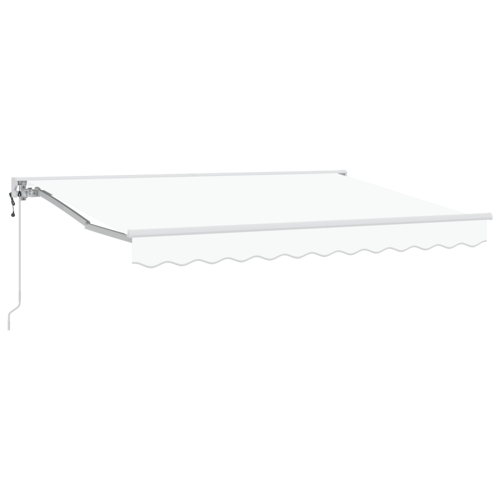 Produktbild för Markisram Vit 350 x 200 cm Polyester med PU-beläggning