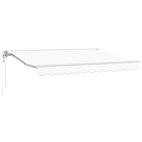 Produktbild för Markisram Vit 350 x 200 cm Polyester med PU-beläggning