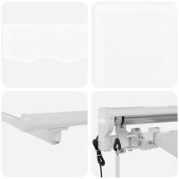 Produktbild för Markisram Vit 350 x 200 cm Polyester med PU-beläggning