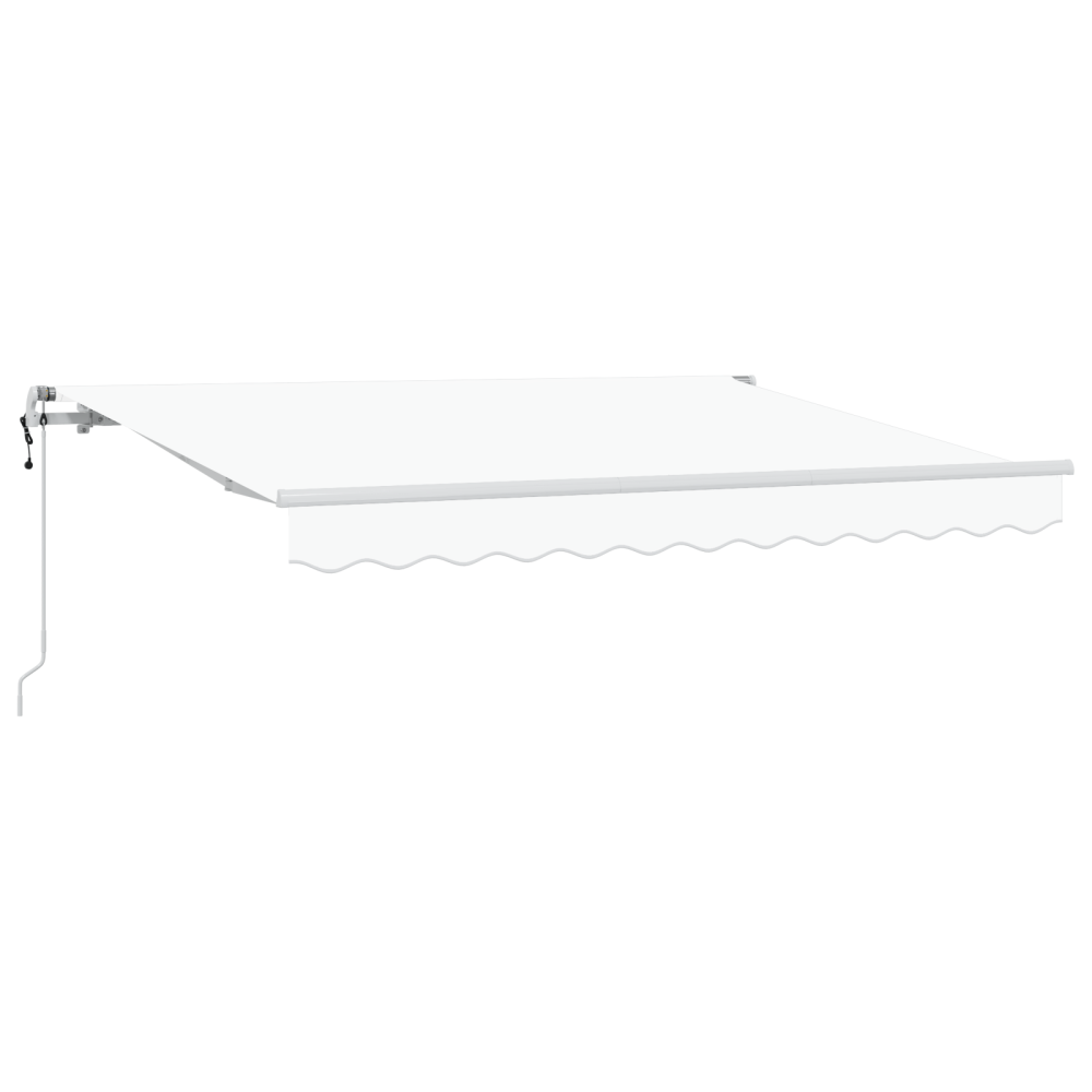 Produktbild för Utfällbar markis Vit 350 x 200 cm tyg