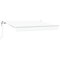 Produktbild för Utfällbar markis Vit 350 x 200 cm tyg