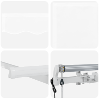 Produktbild för Utfällbar markis Vit 350 x 200 cm tyg