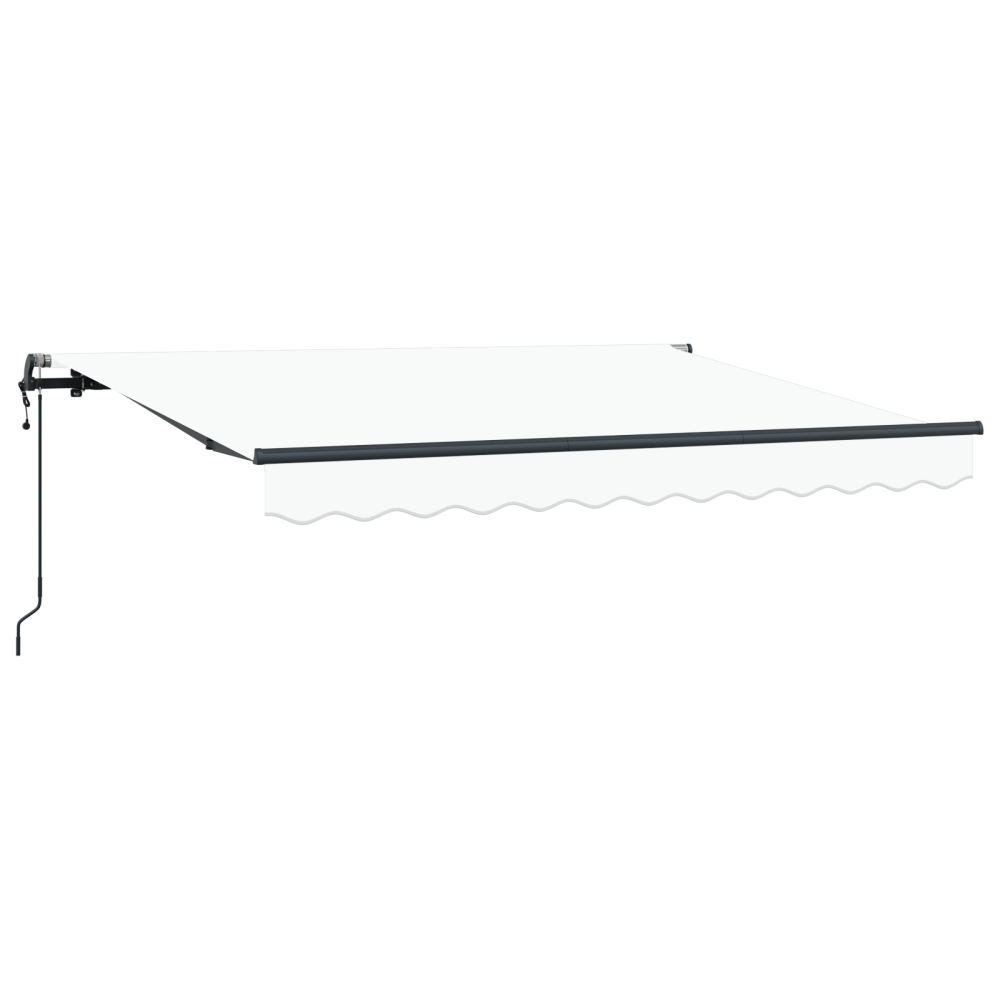 Produktbild för Utfällbar markis Vit 350 x 200 cm tyg