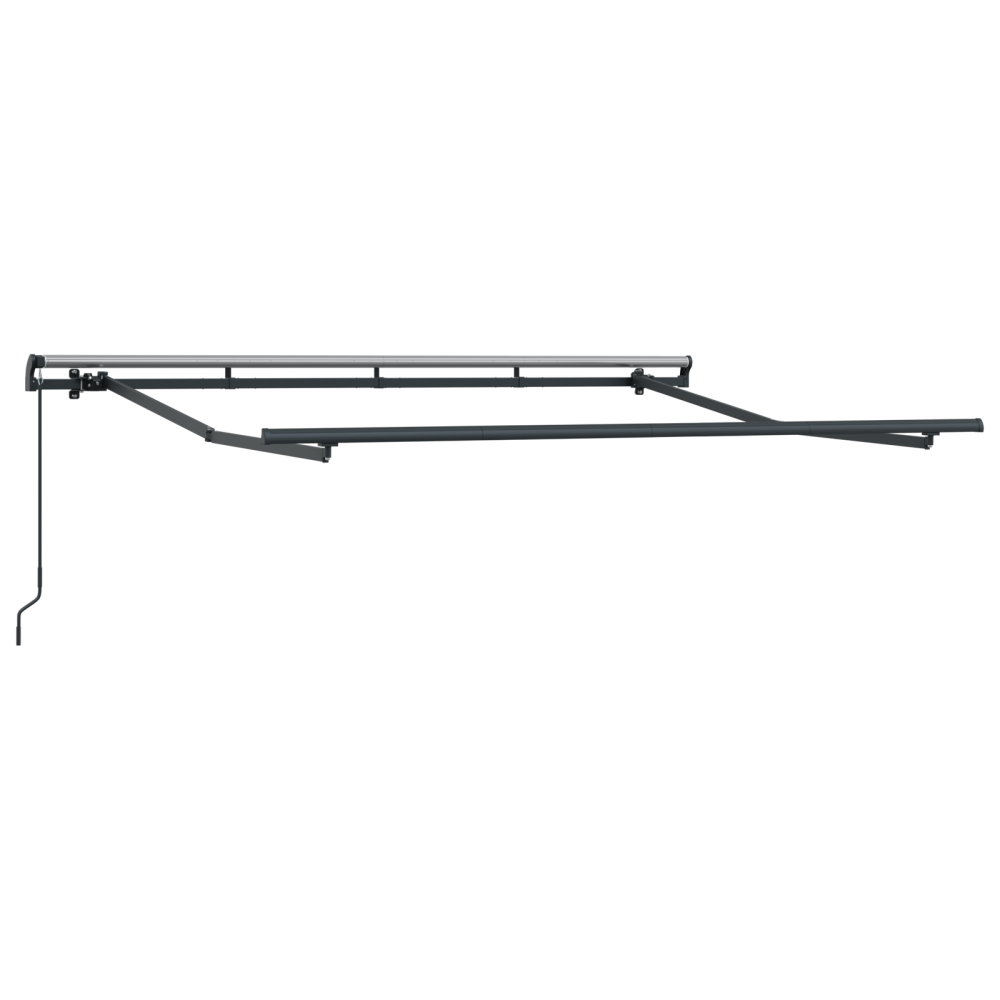 Produktbild för Utfällbar markis Ljusgrå 350 x 200 cm tyg