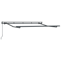 Produktbild för Utfällbar markis Ljusgrå 350 x 200 cm tyg