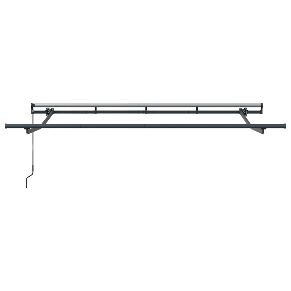 Produktbild för Utfällbar markis Ljusgrå 350 x 200 cm tyg