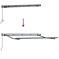 Produktbild för Utfällbar markis Ljusgrå 350 x 200 cm tyg