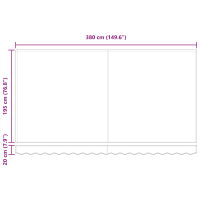 Produktbild för Markisram Kräm 400 x 200 cm Polyester med PU-beläggning