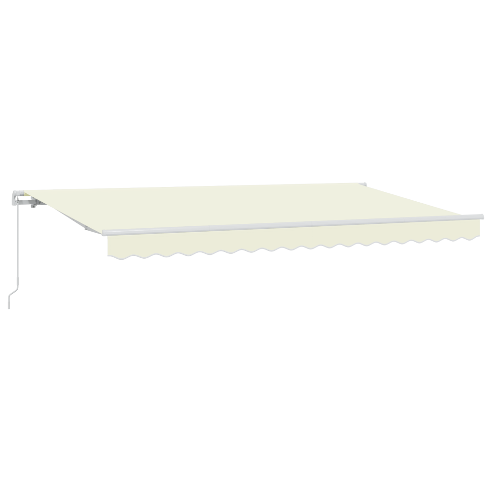 Produktbild för Utfällbar markis Kräm 400 x 200 cm tyg