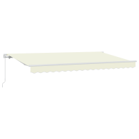 Produktbild för Utfällbar markis Kräm 400 x 200 cm tyg