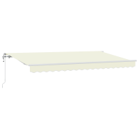 Produktbild för Utfällbar markis Kräm 400 x 200 cm tyg