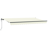 Produktbild för Utfällbar markis Kräm 400 x 200 cm tyg
