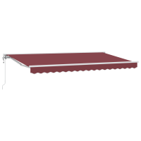 Produktbild för Markisram Vinröd 400 x 200 cm Polyester med PU-beläggning
