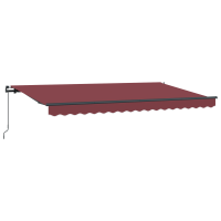 Produktbild för Utfällbar markis Vinröd 400 x 200 cm tyg
