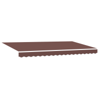 Produktbild för Utfällbar markis Brun 400 x 200 cm tyg