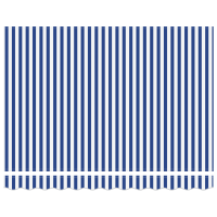 Produktbild för Markisram Blå och Vit 300 x 250 cm Polyester med PU-beläggning