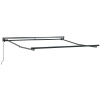 Produktbild för Utfällbar markis Blå och Vit 300 x 250 cm