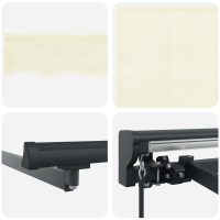 Produktbild för Markisram Kräm 300 x 250 cm Polyester med PU-beläggning