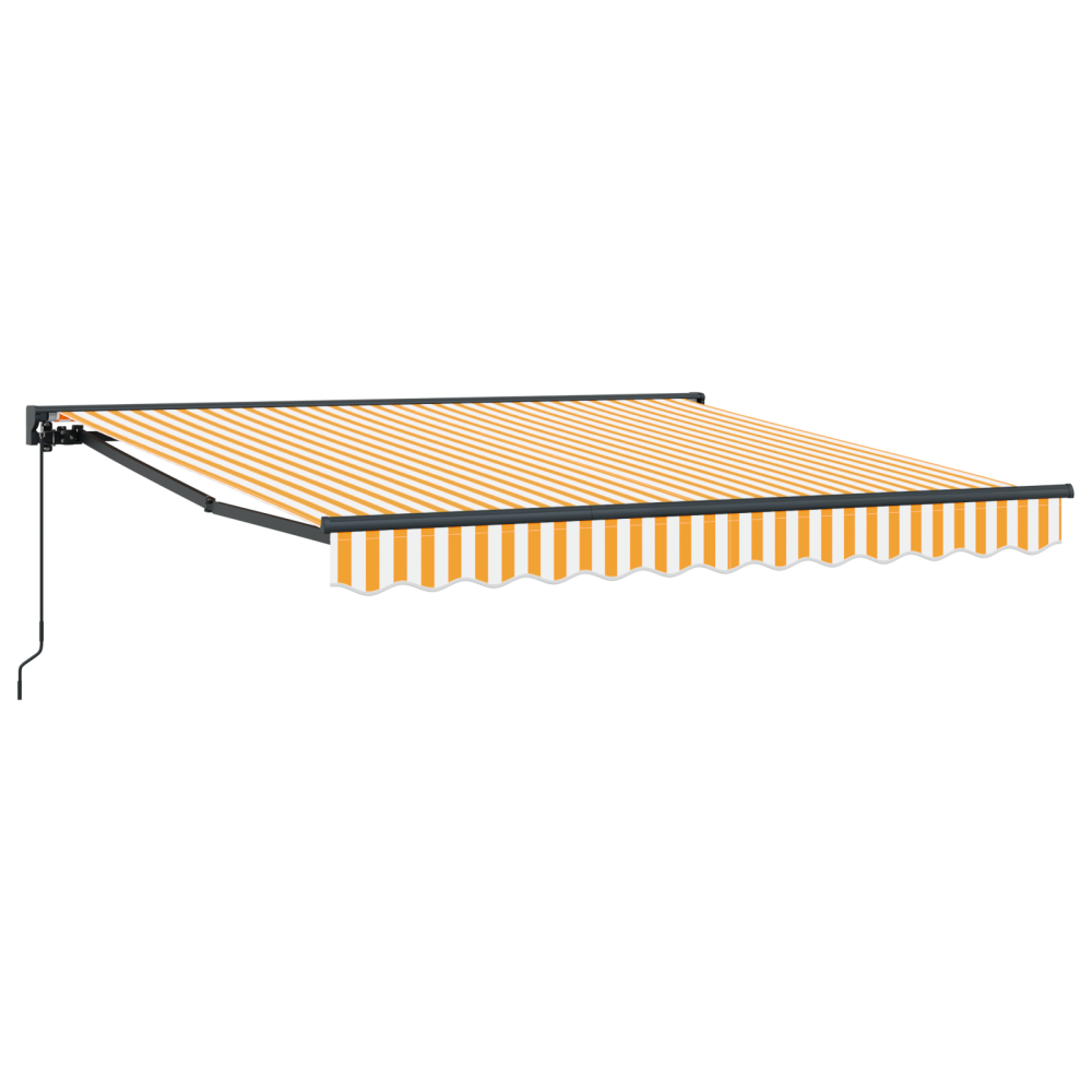 Produktbild för Markisram Gul och Vit 300 x 250 cm Polyester med PU-beläggning