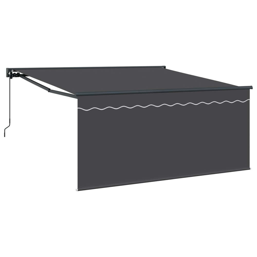 Produktbild för Utfällbar markis Antracit 300 x 250 cm Polyester och aluminium