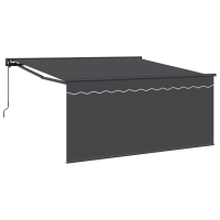 Produktbild för Utfällbar markis Antracit 300 x 250 cm Polyester och aluminium