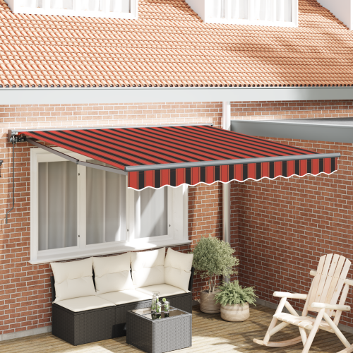 vidaXL Markisram Orange och Svart 300 x 250 cm