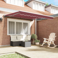 Produktbild för Markisram Vinröd 300 x 250 cm Polyester med PU-beläggning