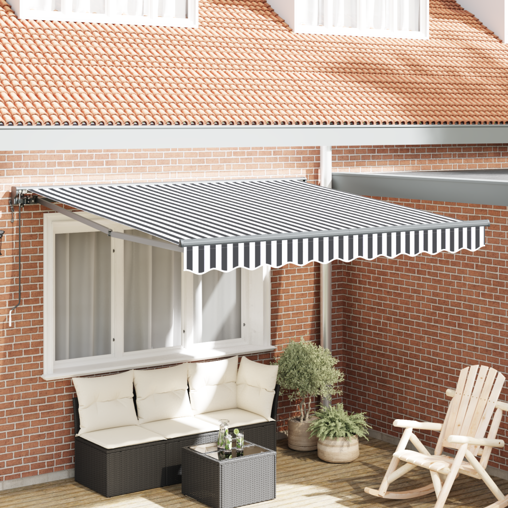 Produktbild för Markisram Antracit och vitt 300 x 250 cm