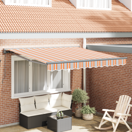 vidaXL Markisram Blå och Orange 300 x 250 cm