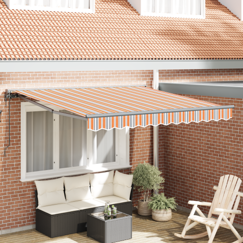 vidaXL Markisram Blå och Orange 300 x 250 cm