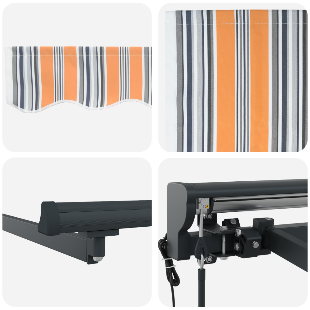 Produktbild för Markisram Blå och Orange 300 x 250 cm