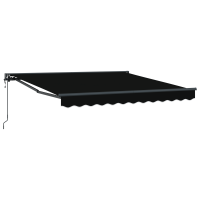 Produktbild för Markisram Svart 300 x 250 cm Polyester med PU-beläggning
