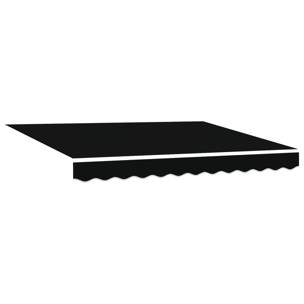 Produktbild för Markisram Svart 300 x 250 cm Polyester med PU-beläggning