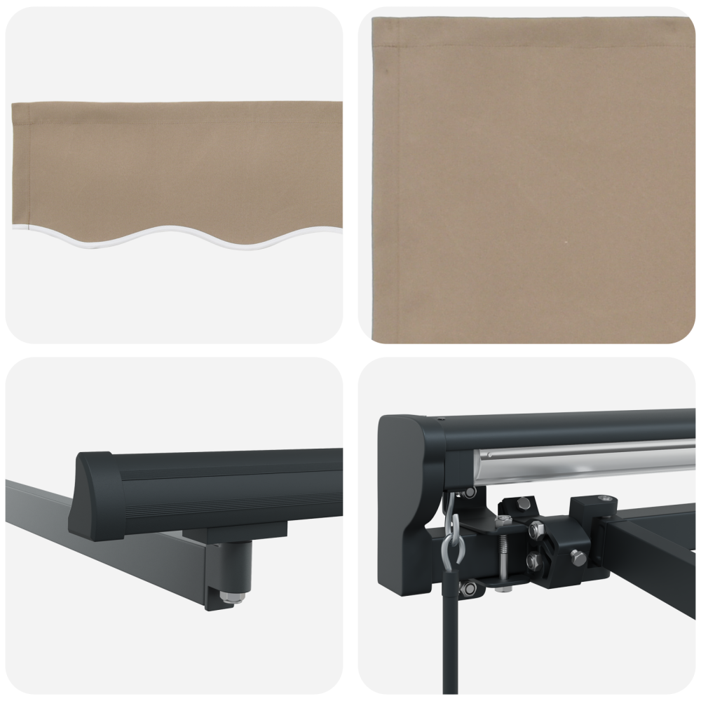 Produktbild för Markisram Beige 300 x 250 cm Polyester med PU-beläggning