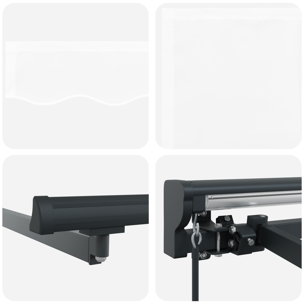 Produktbild för Markisram Vit 300 x 250 cm Polyester med PU-beläggning